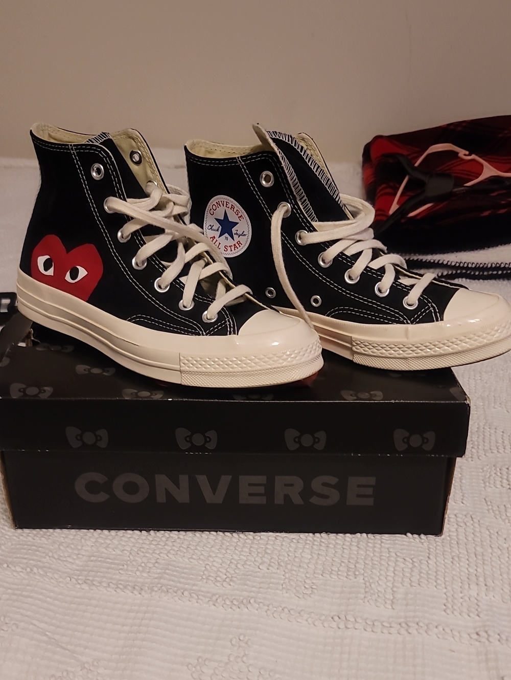 Converse CDG Comme des Garcons PLAY x Converse Chuck Taylor Black Sneakers